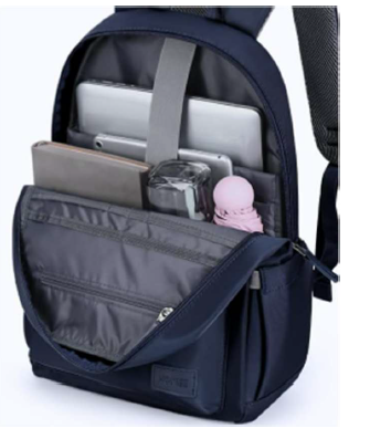 Carbon Backpack Metallic Navy blue