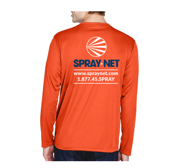 Long Sleeve Performance T-shirt UV 40+ protection Spray-Net Orange