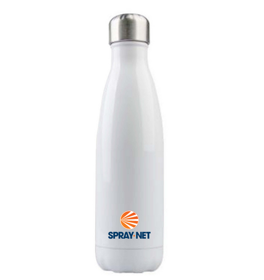 17oz. (500 ml) White Stainless Steel Water Bottle