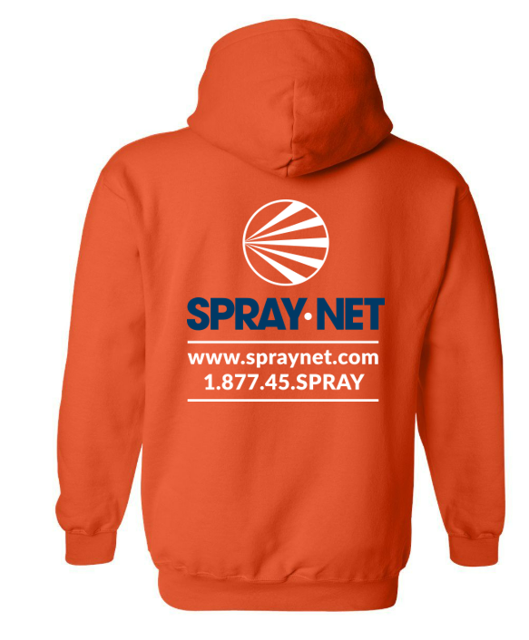 Heavy Blend Hooded Sweatshirt Spray-Net Orange