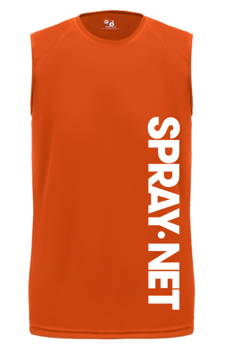 Camiseta naranja sin mangas para adulto Performance Fit