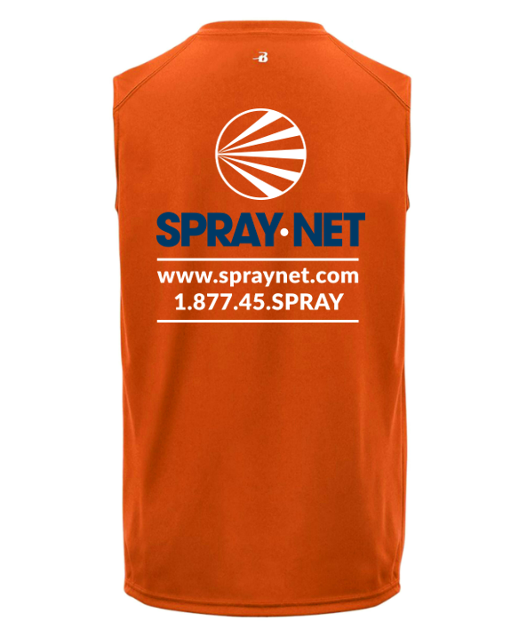 T-shirt sans manches orange adulte Performance Fit