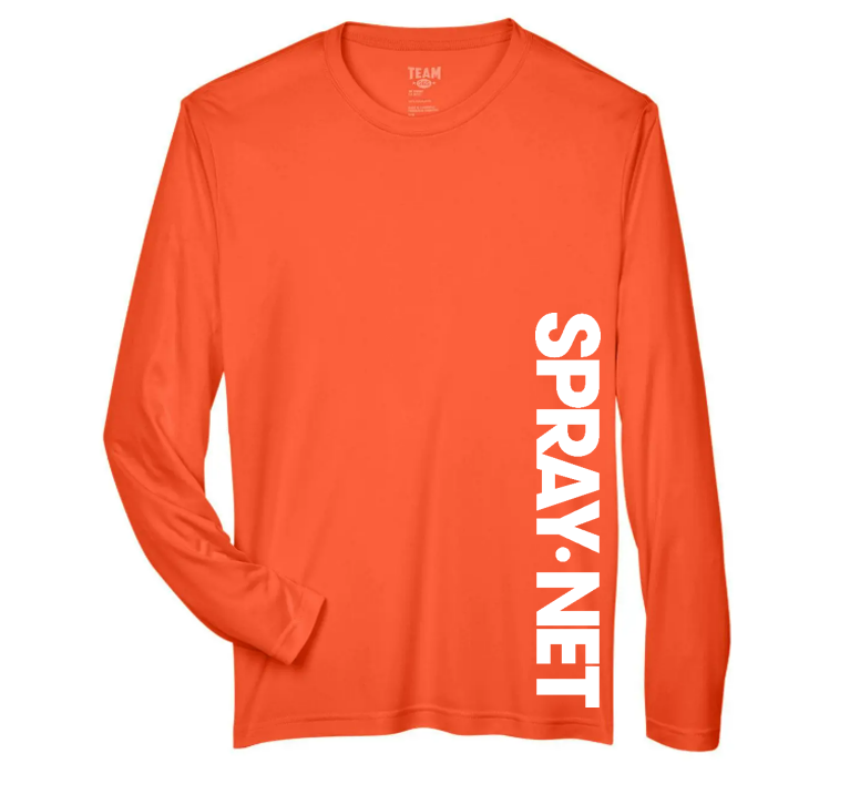 Long Sleeve Performance T-shirt UV 40+ protection Spray-Net Orange