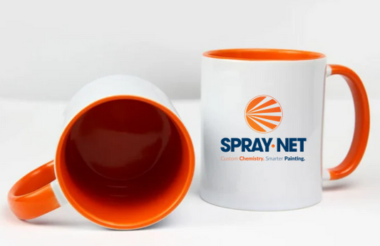 Coffee Mug 11oz Iner Orange Ceramic