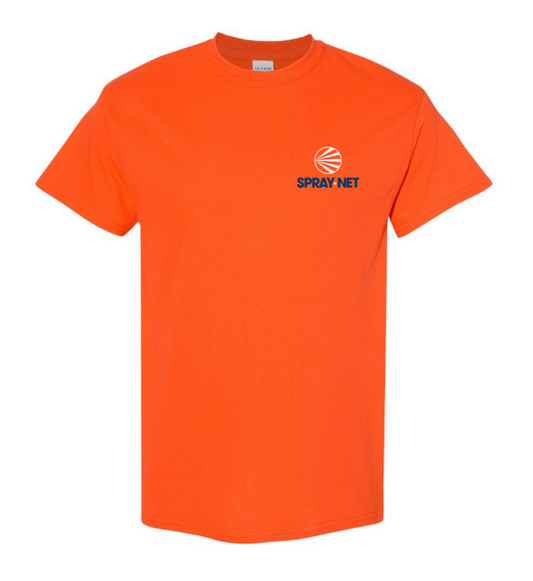 T-Shirt 100% Cotton Heavy Duty Spray-Net Orange