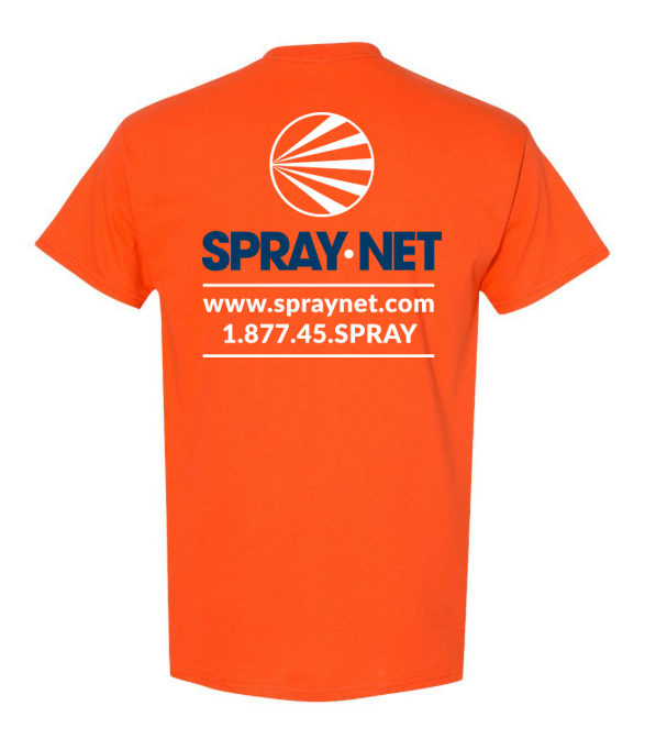 T-Shirt 100% Cotton Heavy Duty Spray-Net Orange